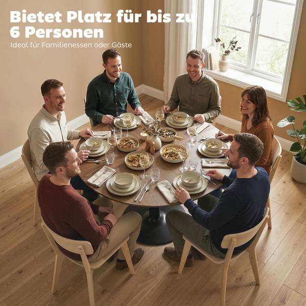 Esstisch 83A-387V00BN Braun - Holzwerkstoff - 110 x 78 x 110 cm
