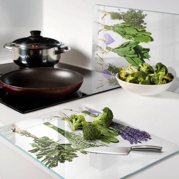 Snijplank Bind 2-dlg groen - glas - 52 x 1 x 40 cm