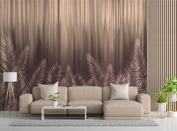 Fotobehang palmbladeren glamour 200 x 140 cm