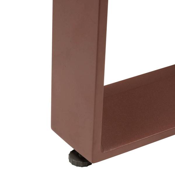Garten-Couchtisch ALLURE Braun - Metall - 97 x 36 x 97 cm