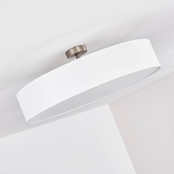 Deckenleuchte Mels Silber - Weiß - 63 x 22 x 63 cm