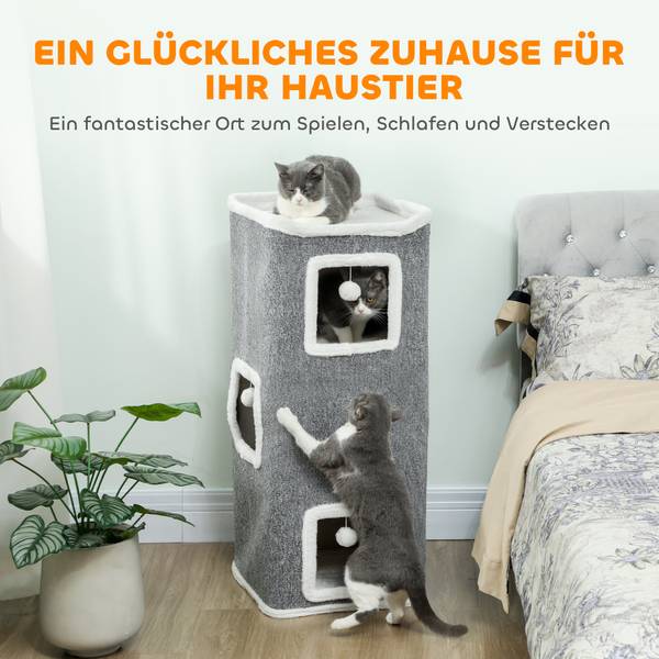 Kratztonne D30-944V01GY Grau - Holzwerkstoff - 41 x 100 x 41 cm