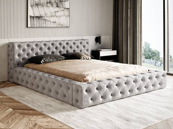 Polsterbett PALINI Grau - Liegefläche Breite: 180 cm