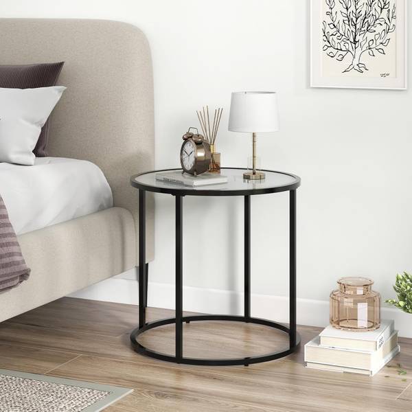 Beistelltisch TH32741ITDE Schwarz - Glas - 50 x 50 x 50 cm