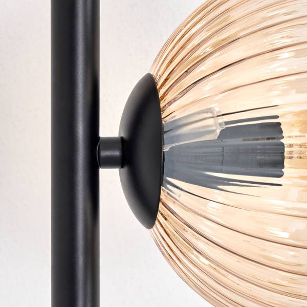 Stehlampe Cesaro Gelb - Aluminium - Klarglas - 36 x 160 x 95 cm