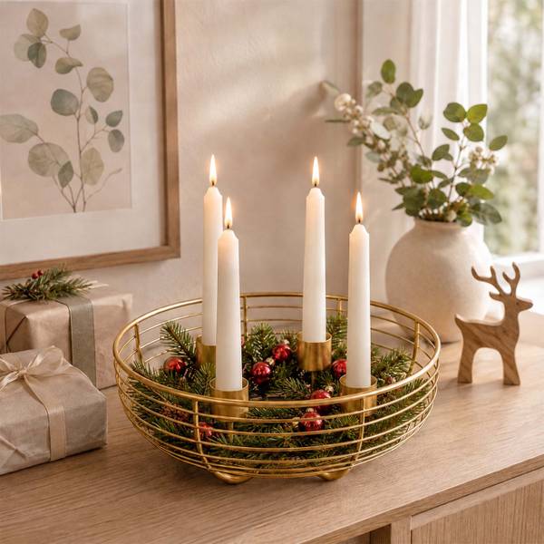 Adventskranz Metallschale kaufen