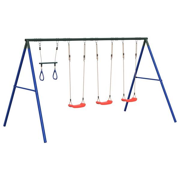 Schaukel 3038413-14 Rot - Stahl - Polyethylen - 185 x 185 x 341 cm