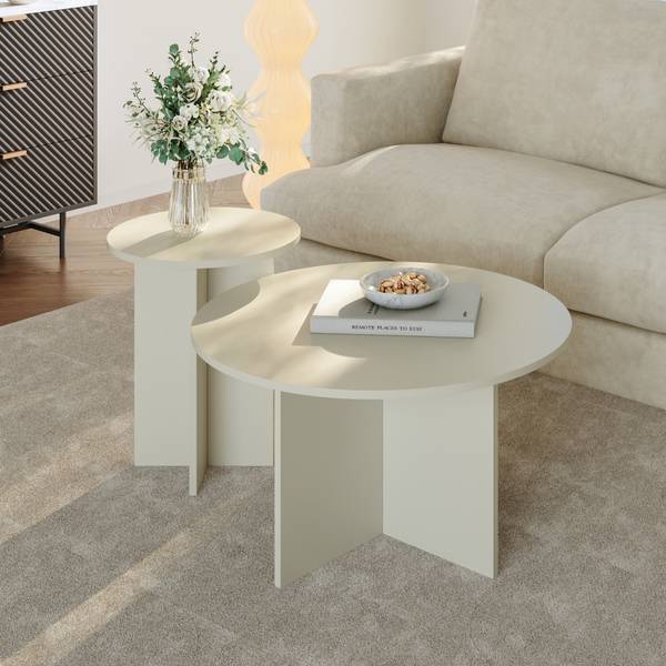 Couchtischset Verummetka 2-tlg. Sandbraun