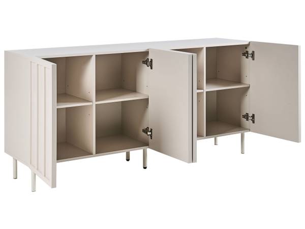 Sideboard CLUNES Beige - Bambus - 160 x 75 x 38 cm