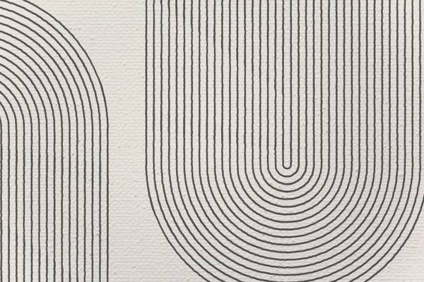 Leinwand 60x40 Gelb geometrisch Polyester - 3 x 60 x 40 cm