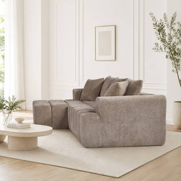 Ecksofa ZY-032 Grün - Webstoff - 250 x 59 x 160 cm