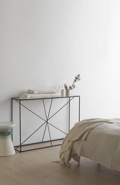 Konsole  10943 Schwarz - Metall - 32 x 82 x 120 cm