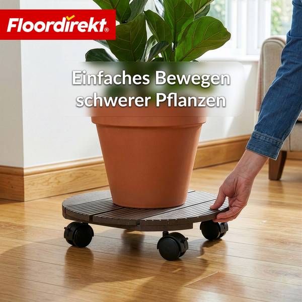 Pflanzenroller Countess Braun - Holzverbundwerkstoff - 30 x 8 x 30 cm