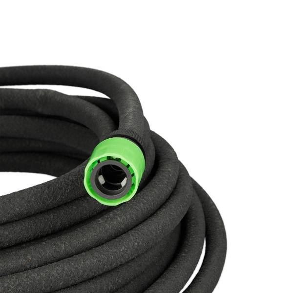 Tuyau d'arrosage de 25 m Noir - Vert - Laiton - 2500 x 3 x 3 cm