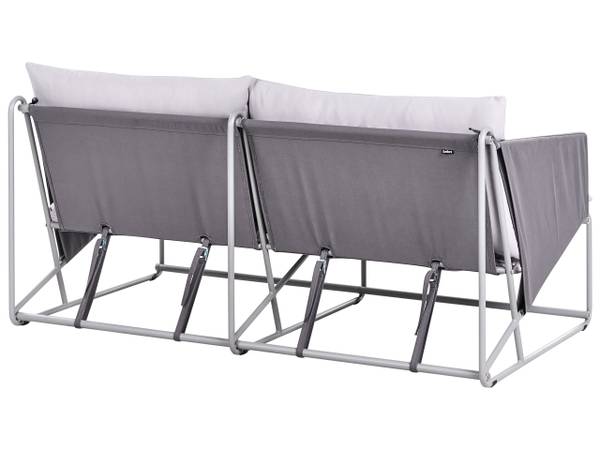 Sofa PONTE 5-tlg Grau - Metall - 160 x 88 x 94 cm