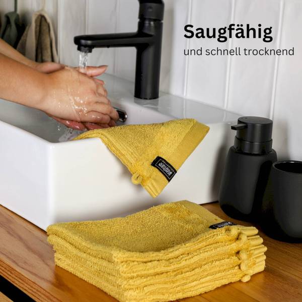 Waschhandschuh SENSE-6 Spar-Set 6teilig Gelb