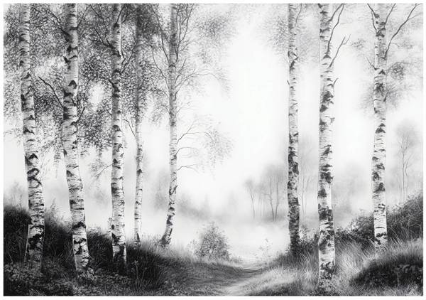 Fotobehang bos natuur 150 x 105 cm