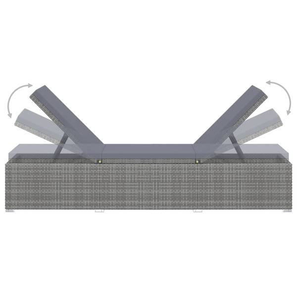 Garten-Sonnenliegen 3003799 (3-teilig) Grau - Polyethylen - 60 x 31 x 195 cm