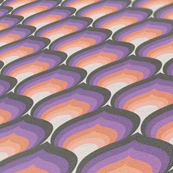 Vliestapete 395382-GU Violett - Fleece - 53 x 850 x 1 cm