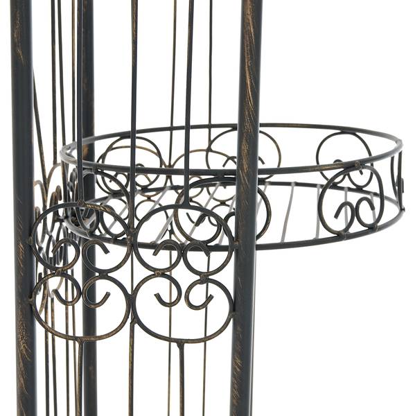 Arche à rosiers Alessia Marron - Métal - 163 x 240 x 34 cm