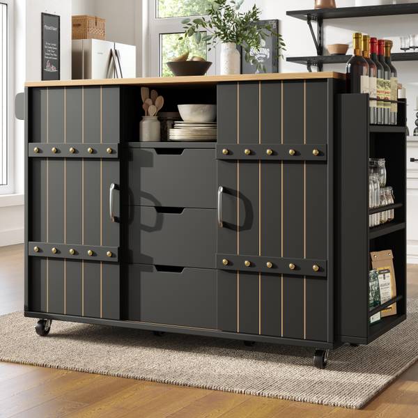 Kücheninsel BB8052 Schwarz