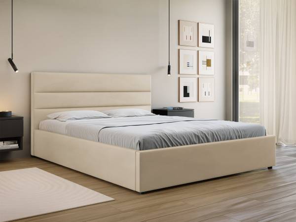 Polsterbett Lutko Beige - Liegefläche Breite: 180 cm