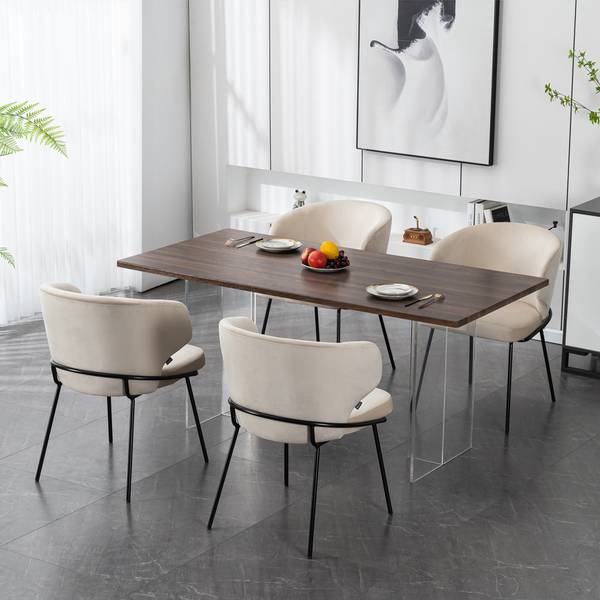 Esszimmerstuhl AMARA (6er Set) Beige