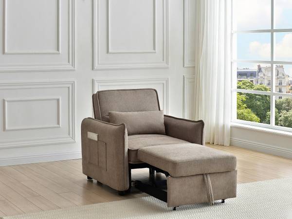Schlafsessel FENORA Grau - Textil - 85 x 86 x 93 cm
