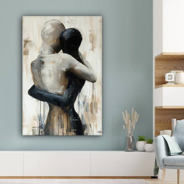 TABLEAU SUR TOILE Amour 80 x 120 cm