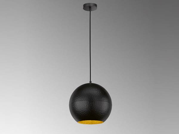 Kugel Pendelleuchte dimmbar schwarz Gold Schwarz - Gold - Metall - 30 x 140 x 30 cm