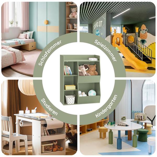 Kinderboekenkast KMB55-K-GR groen