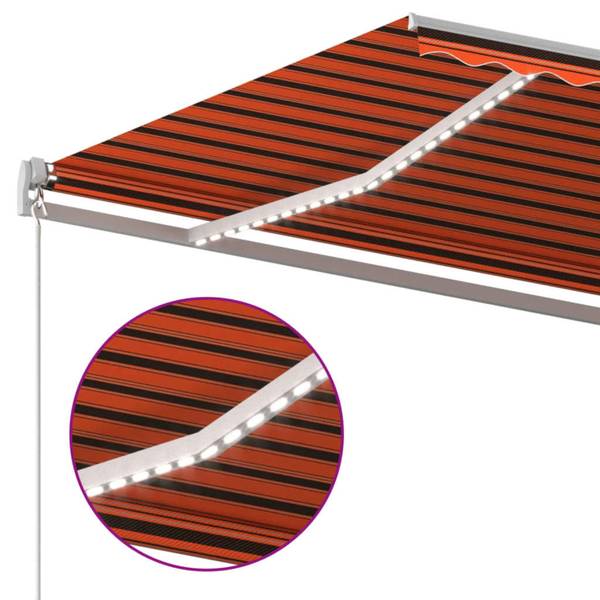 Markise 3006540-3 Braun - Orange - Polyester - Aluminium - 300 x 1 x 450 cm