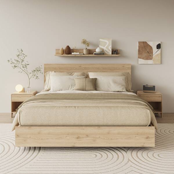 Nachtkastje Oaki 57904 bruin - plaatmateriaal op houtbasis - 47 x 50 x 39 cm