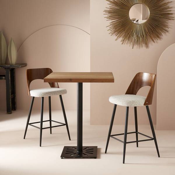 Stuhl AUSTIN Schwarz - Webstoff - 47 x 90 x 45 cm