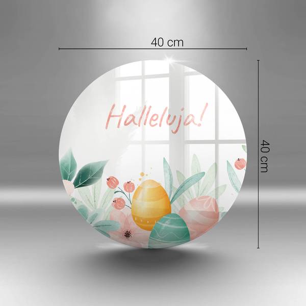 Schneidebrett Festliches Halleluja Glas - 40 x 40 x 1 cm