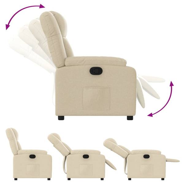 Fauteuil inclinable 3032486-1 Crème - Blanc