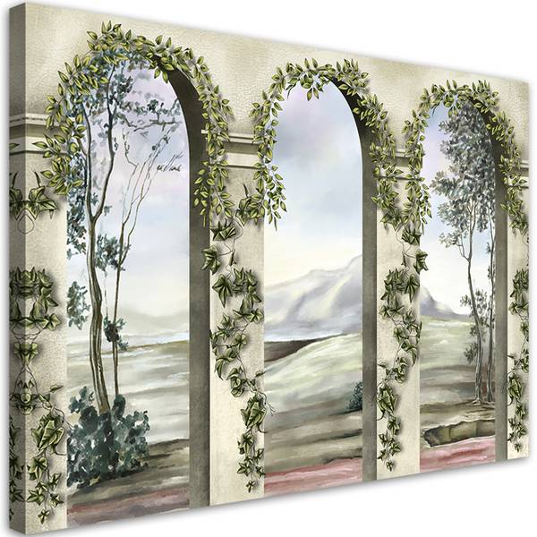 Canvas schilderij Landschap 90 x 60 cm