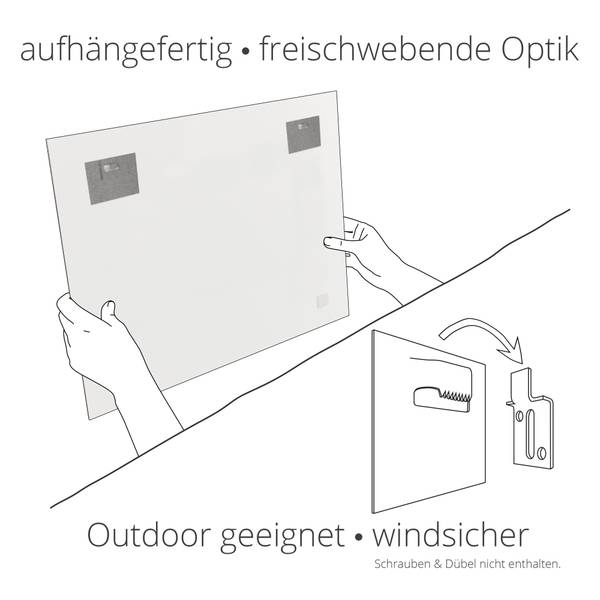 Alubild Fensterblick Paradies 70 x 50 cm