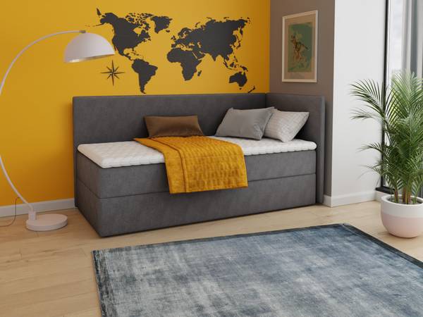 Boxspringbett Flame Graphit - Liegefläche Breite: 100 cm