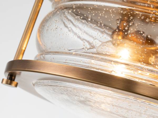 LED Deckenleuchte Bad, Messing Ø30,5cm Messing - Durchsichtig