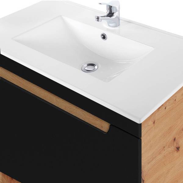 Badmöbel-Set NEW-LUTON-119 4er-Set Grau - Holzwerkstoff - 130 x 200 x 46 cm