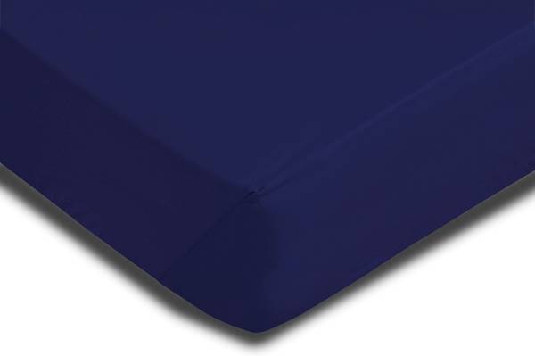 Topper Bettlaken blau 140x200 cm Heavy Blau - Jersey - 140 x 4 x 200 cm