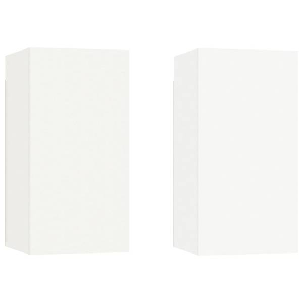 Meuble tv 3014786-2 (lot de 4) Blanc - Bois manufacturé - 80 x 30 x 30 cm