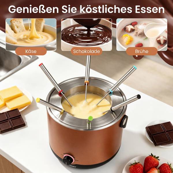 Fondues QE32864PQ Braun - Metall - 19 x 17 x 19 cm