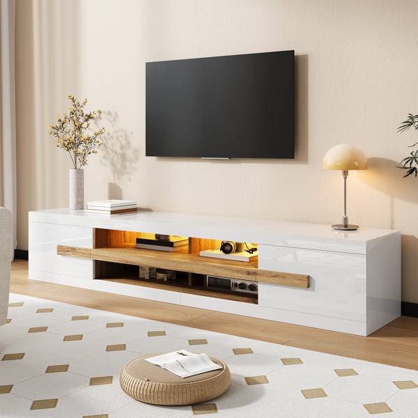 TV-Lowboard Eirene Ⅰ Weiß - Holzwerkstoff - 200 x 38 x 40 cm