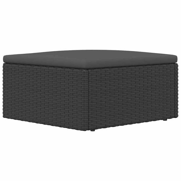 Gartenhocker 3030235-2 Schwarz - Polyrattan - 53 x 24 x 51 cm