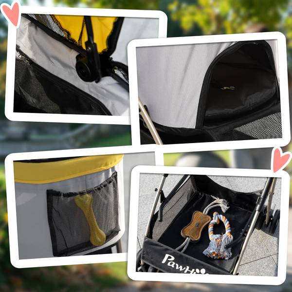 Hundewagen BB7163 Gelb - Metall - 43 x 20 x 75 cm