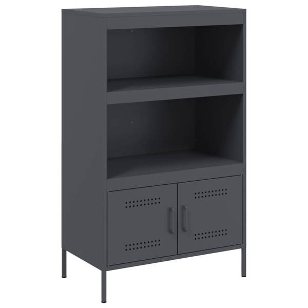 Highboard DE9771 Grau - Metall - 39 x 113 x 68 cm