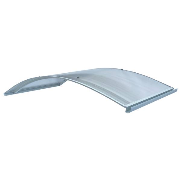 Vordach R-1501 RAL 7035 Grau - Aluminium - 150 x 20 x 70 cm