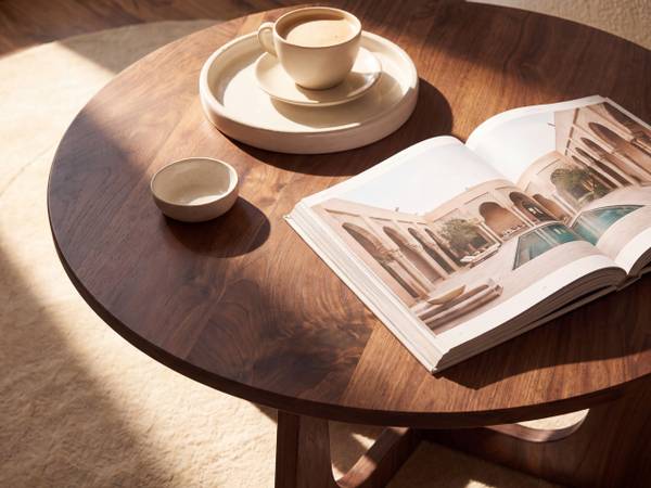 Salontafel GAILLARD bruin - deels massief hout - 80 x 40 x 80 cm